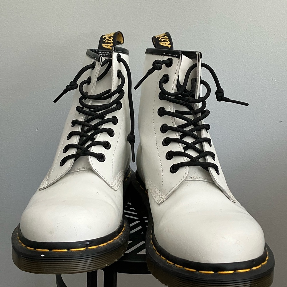 White Dr. Martens Boots